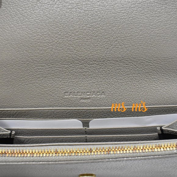 NWT Balenciaga Gray Edge Goatskin leather wallet - Picture 6 of 8